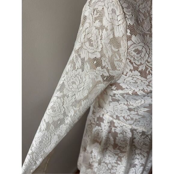 Lace white tan dress size small - Picture 5 of 6